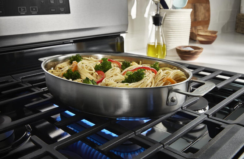 Whirlpool 30\" 5.0 Cu. Ft. Gas Range with Air Cooking – Fingerprint Resistant Stainless Steel - WFGS4530SZ