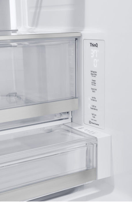 LG 36\" 26 Cu. Ft. French-Door Counter-Depth MAX™ Refrigerator - Smudge Proof Stainless Steel - LRYKC… 