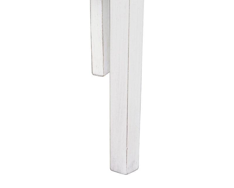 Bryn Dining Chair with Fabric Seat, Slat-Back – White
