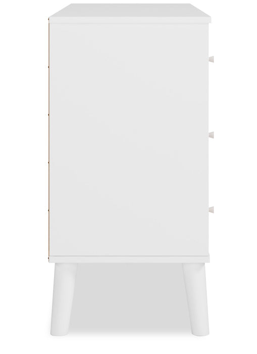 Wolf Bedroom 6-Drawer Dresser, 59\"W x 33.9\"H, Modern Mid-Century - Two-tone White & Natural 