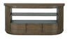 Eldon 60” Modern Round Solid Wood Sofa Table with Storage - Porpoise