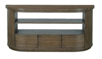 Eldon 60” Modern Round Solid Wood Sofa Table with Storage - Porpoise 
