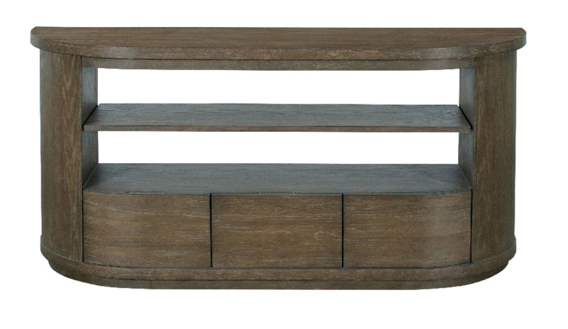Eldon 60” Modern Round Solid Wood Sofa Table with Storage - Porpoise
