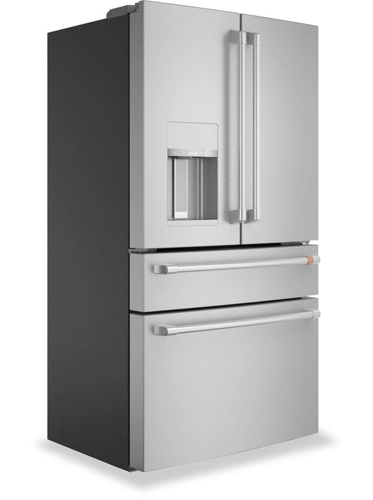 Cafe 36\" 22.3 Cu. Ft. Quad Door Refrigerator - Stainless - CXE22DP2PS1 