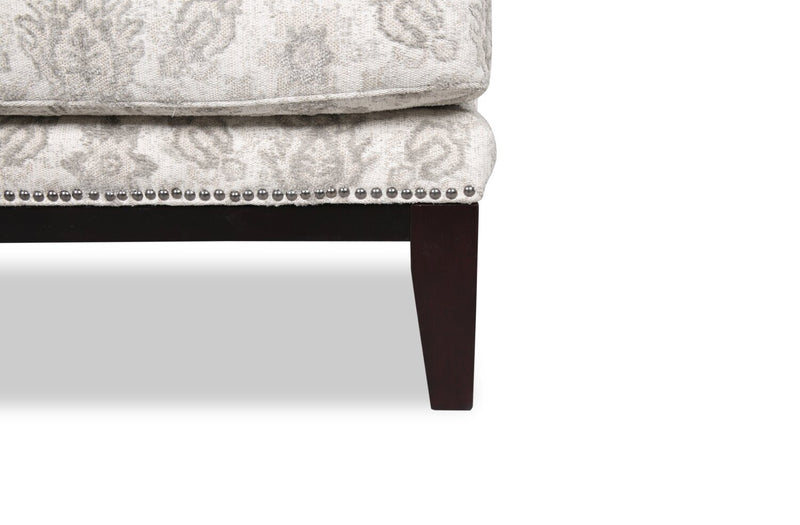 Haden 30\" Chenille Fabric Accent Chair with Wood Base and Nailhead Trim - Limbu Mint Multicolour