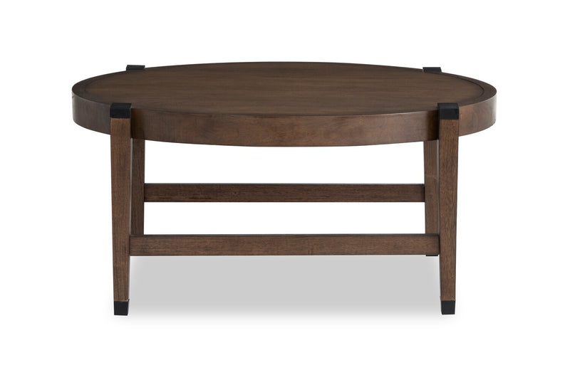 Gordon 38” Round Solid Wood Coffee Table - Brown