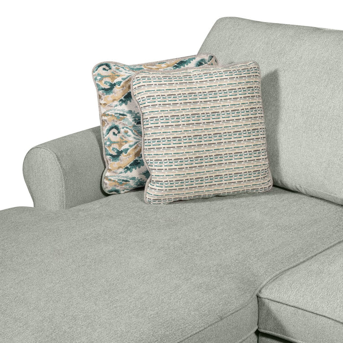 Scott Living Haven 3-Piece Right-Facing Chenille Fabric Cuddler Sleeper Sectional with Storage - Seafoam Blue