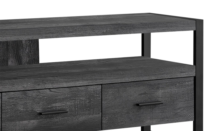 Asa 60\" Modern TV Stand with Storage and Cable Management for TVs up to 65\"- Black