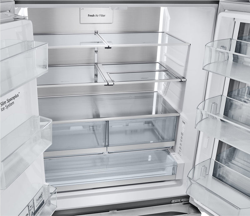 LG 36\" 26 Cu. Ft. French-Door Counter-Depth MAX™ Refrigerator - Smudge Proof Stainless Steel - LRYKC… 
