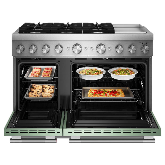 KitchenAid 6.3 Cu. Ft. 6 Burner Dual Fuel Range with Griddle – Cardamom - KFDD948SDC