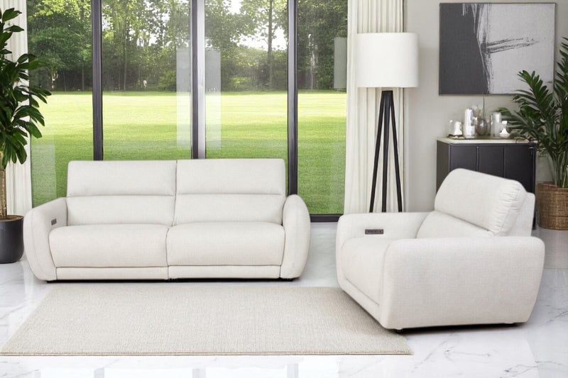 Cindy Crawford Home Kailyn 92\" Fabric Power Reclining Sofa with Power Headrests - Indigo