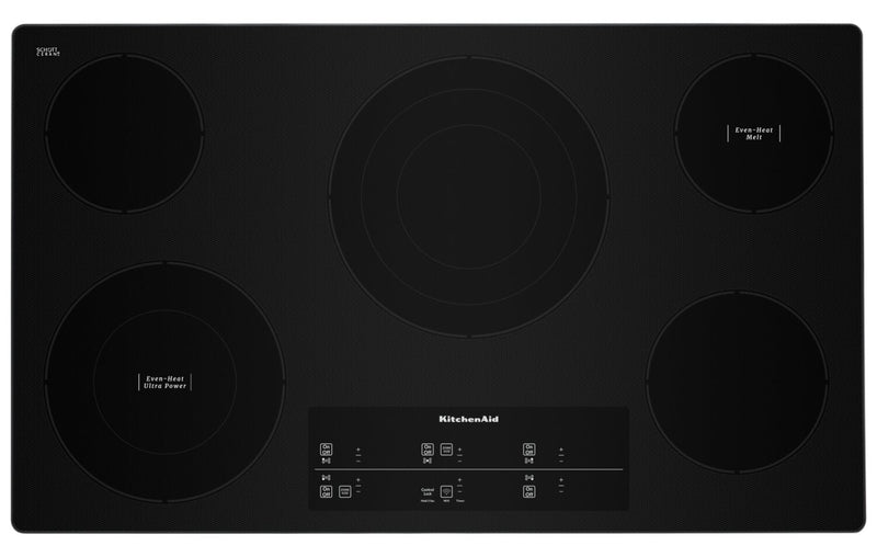 KitchenAid 36\" 5-Element Electric Cooktop - Stainless Steel - KCES956KSS 