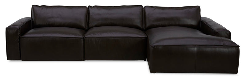 Sedona 3-Piece Right-Facing Modular Sectional - Chocolate