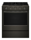 KitchenAid 30\" 5.0 Cu. Ft. Slide-in Gas Range with Convection Modes - Black Ore - KSGS530SBE