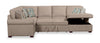 Haven 4-Piece Chenille Right-Facing Sleeper Sectional - Taupe