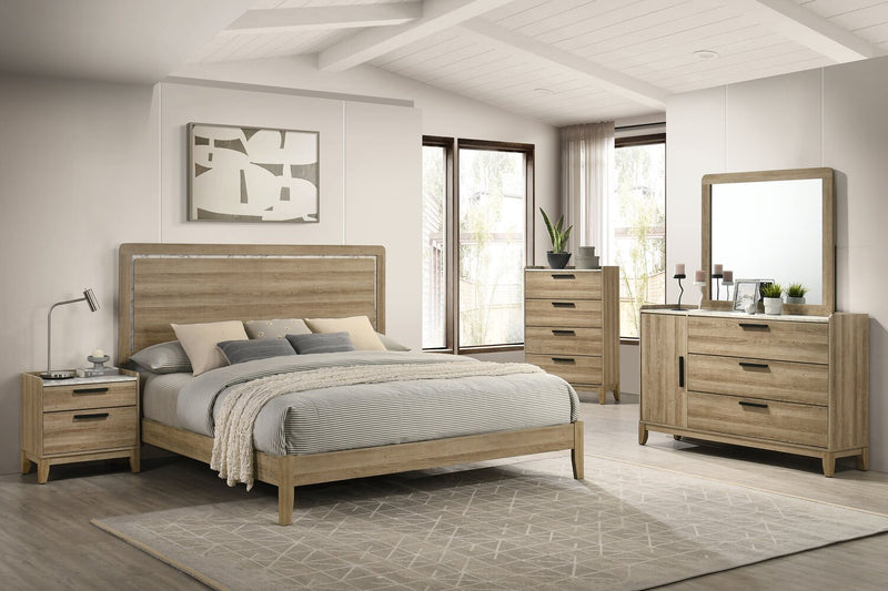 Sable 6-Piece Bedroom Set - Light Brown