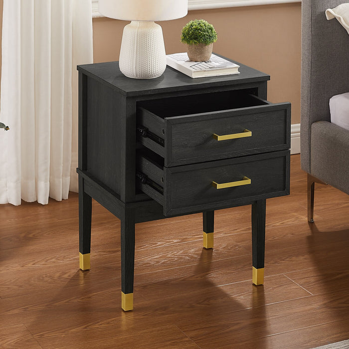 Alia Nightstand - Black Oak