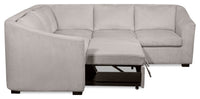 Envy 2-Piece Left-Facing Chenille Fabric Sleeper Sectional - Fog Grey