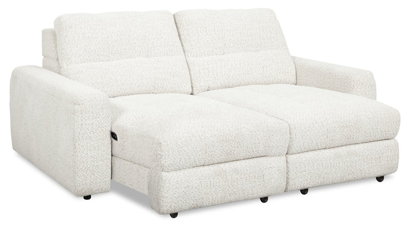 Scott Living Elevate Modular 82\" Chenille Fabric Loveseat with Power Sliding - Beige 