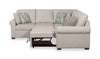 Scott Living Haven 3-Piece Right-Facing Grey Chenille Fabric Sleeper Sectional
