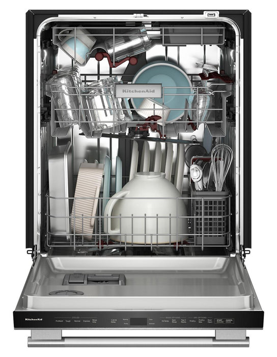 KitchenAid 24\" 44 dBA Dishwasher with 360° Max Jets™ Third Rack - PrintShield Stainless - KDTS724SPS