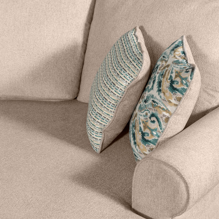 Scott Living Haven 3-Piece Right-Facing Chenille Fabric Cuddler Sleeper Sectional - Taupe