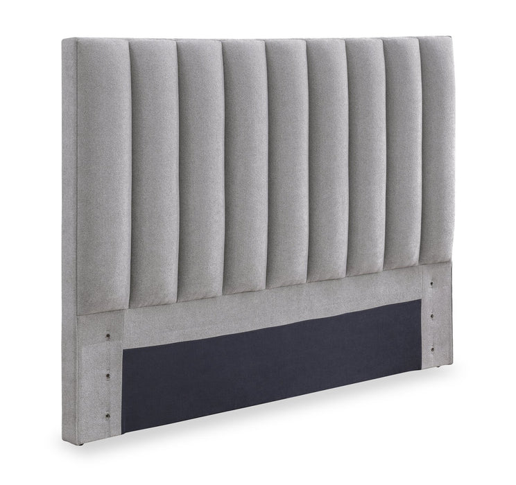Amos Grey Channel Fabric Headboard - Queen