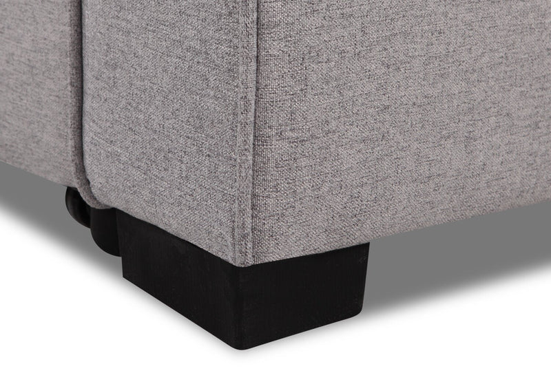 Carter 2-Piece Left-Facing Linen-Look Fabric Sleeper Sectional with Storage Chaise - Solis Grey 