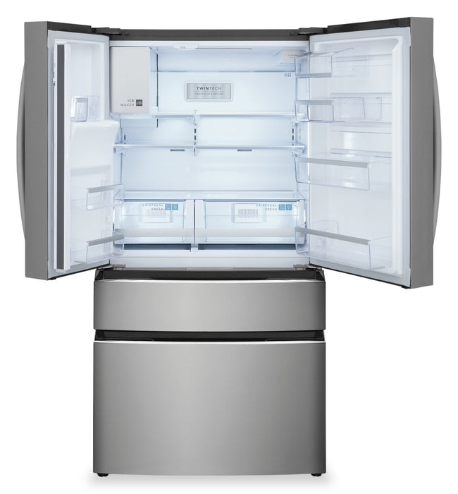 Frigidaire Gallery 36\" 26.3 Cu. Ft. Standard-Depth 4-Door French-Door Refrigerator - Smudge-Proof® S… 