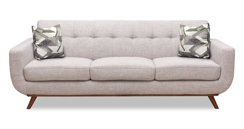 Freeman Linen-Look Fabric Sofa - Dove