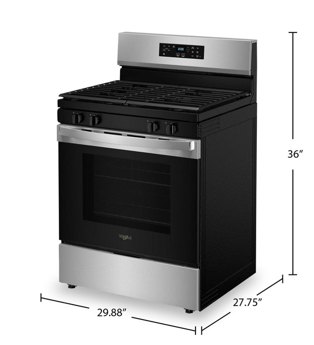 Whirlpool 30\" 5.3 Cu. Ft. Gas Range with SpeedHeat™ Burner - WFGS3530RS