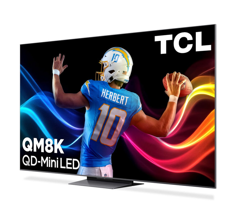 TCL 75\" QM8K QLED QD Mini-LED 4K UHD Smart Google TV (75QM8K) – 2025 Model