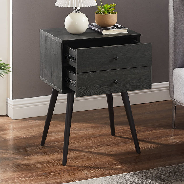 Mori Nightstand - Black Oak