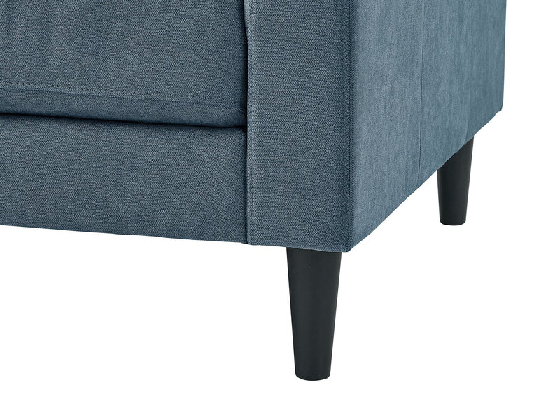Metro 32\" Fabric Chair with Tufted Seat Cushion and Reversible Back Cushion - Denim Blue