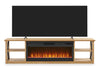 Wendel 80\" Electric Fireplace Tv Stand with Storage for TVs up to 75\" – Natural Oak 