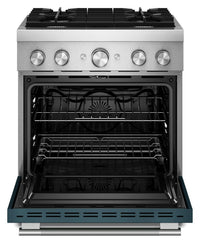 KitchenAid 4.1 Cu. Ft. Dual Fuel Range with No Preheat Air Fry Mode – Agave - KFDS930SAG 