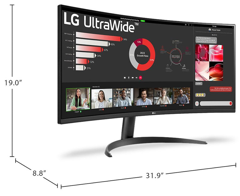 LG 34\" UltraWide™ QHD Curved Monitor with FreeSync™