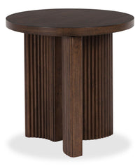 Barlow 24” Solid Wood Mid-Century Modern End Table - Brown 