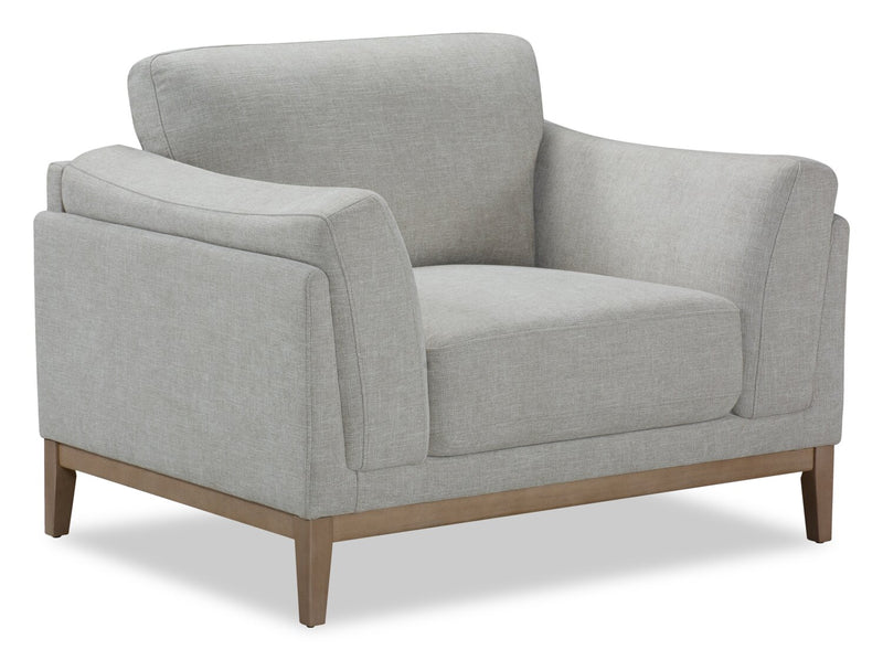 Valley 44\" Fabric Chair with Rubberwood Base and Legs - Sand