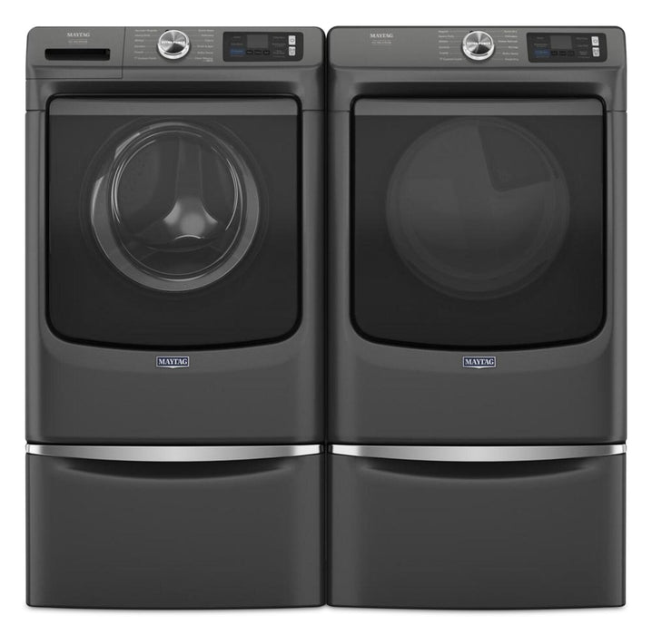 Maytag 5.8 Cu. Ft. Pet Pro Smart Front-Load Washer and 7.4 Cu. Ft. Gas Dryer - Volcano Black