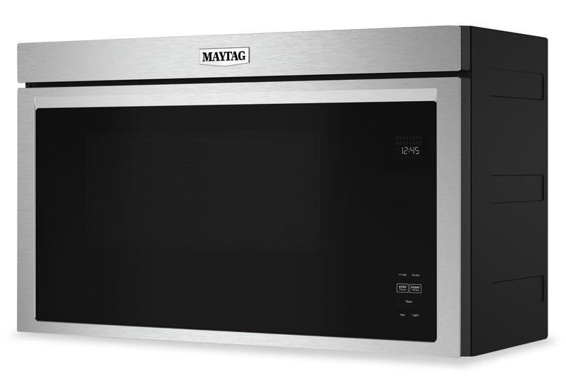 Maytag 1.1 Cu. Ft. Flush Over-the-Range Microwave with 900 Watts Cooking - Fingerprint Resistant Sta… 