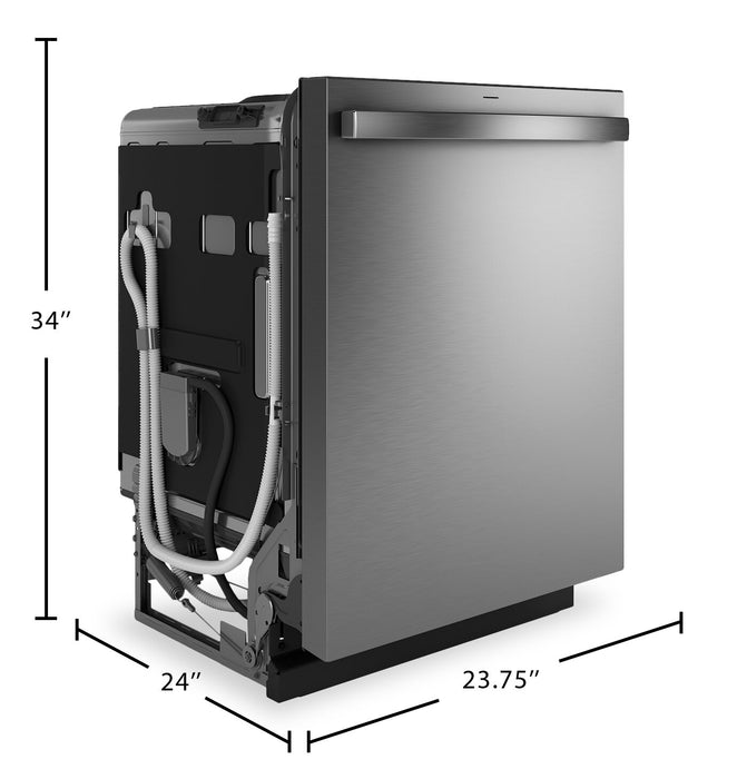GE 24\" 45 dBA Top Control Dishwasher - Fingerprint Resistant Stainless Steel - PDT705SYWFS