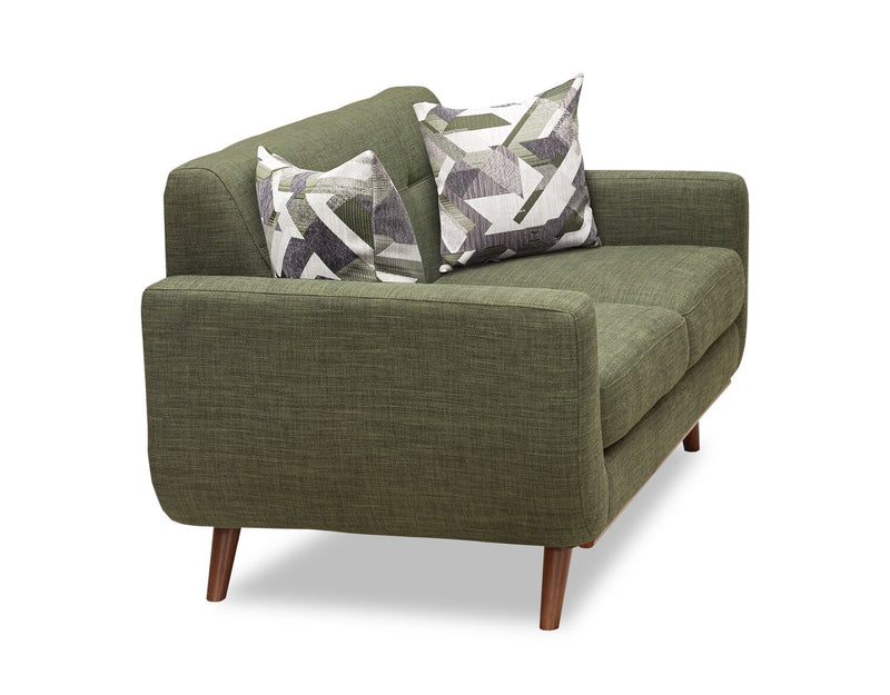 Freeman Linen-Look Fabric Loveseat - Avocado
