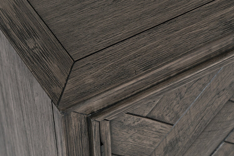 Keena Solid Wood Accent Cabinet - Grey