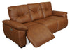 Bello 91.7\" Leather-Look Fabric Power Reclining Sofa with Power Headrest - Brown