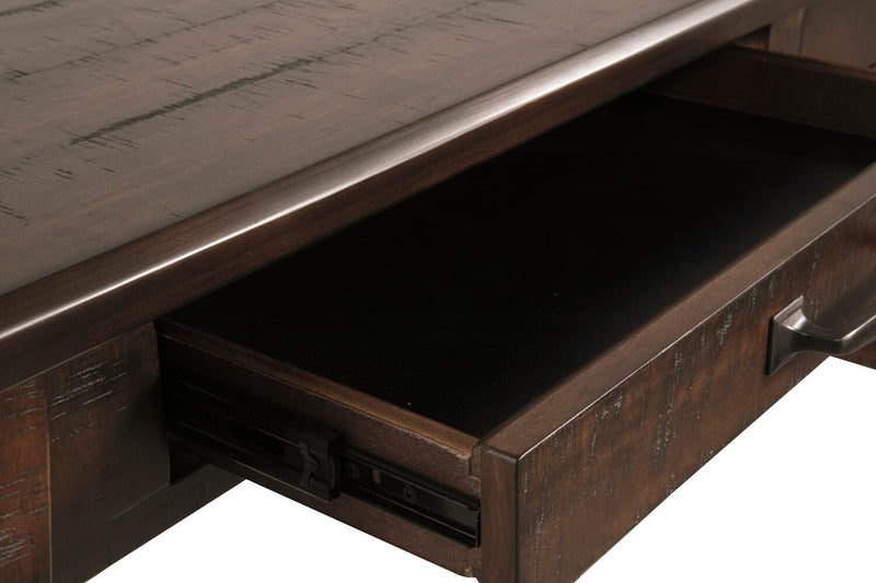 Baldridge 60\" Office Desk with 2-Drawers - Rustic Brown