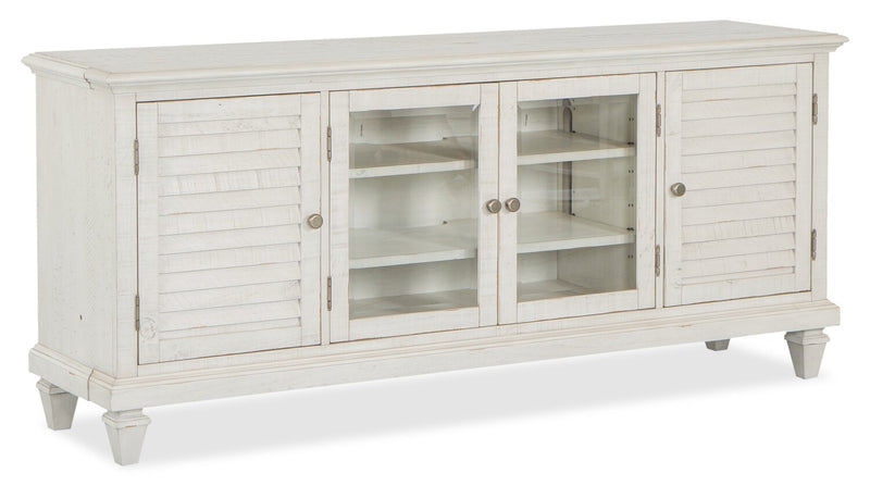 Baron 114\" Rustic 4-Piece Pine Entertainment Centre with Storage and Cable Management for TVs up to 70” 