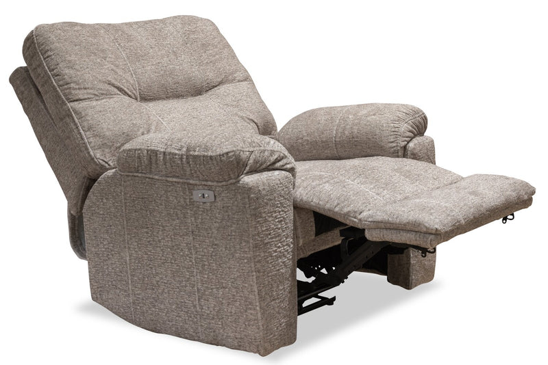 Canadian Made Dawson 40\" Fabric Power Reclining Chair with USB Port - Beige