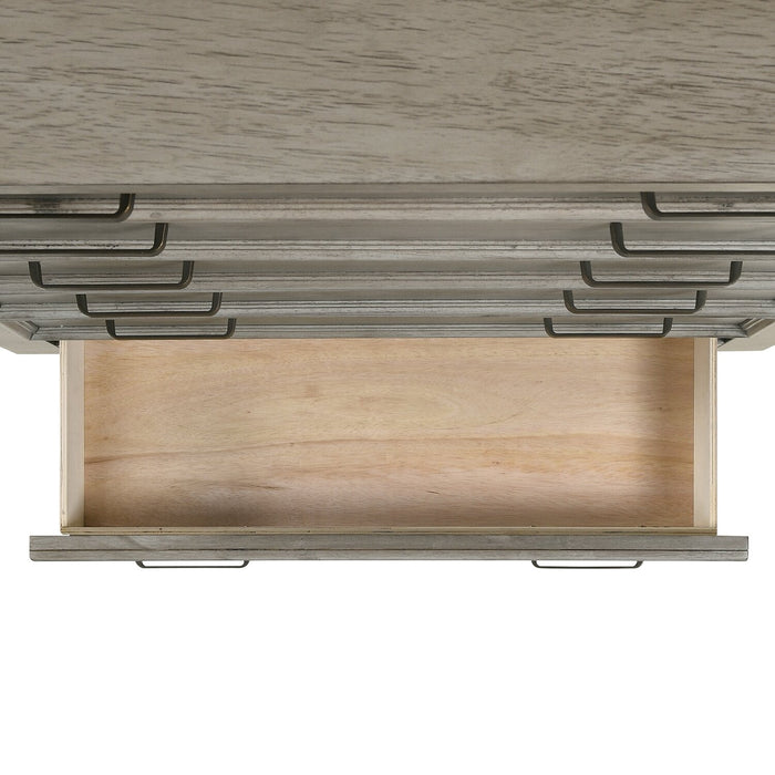 Levi Bedroom Chest of Drawers, 6-Drawer, 39\"W x 56\"H, Wood - Drift Grey 