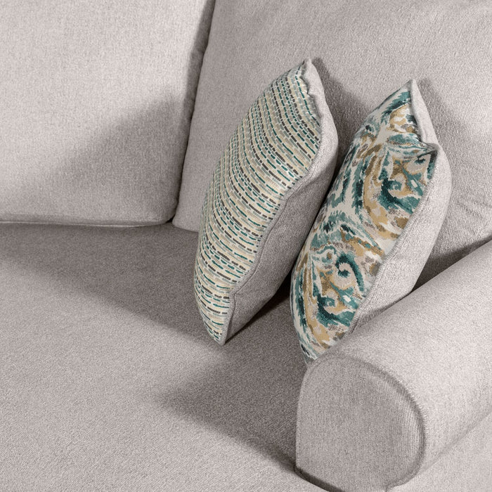 Scott Living Haven 3-Piece Right-Facing Chenille Fabric Cuddler Sleeper Sectional - Grey